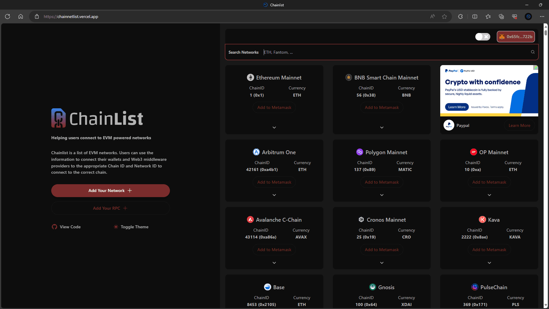 Chain List (ChainNetList)